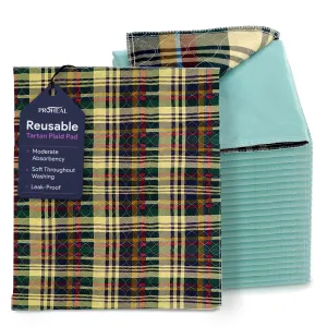 Tartan Print Reuseable Underpads, 34" x 36"