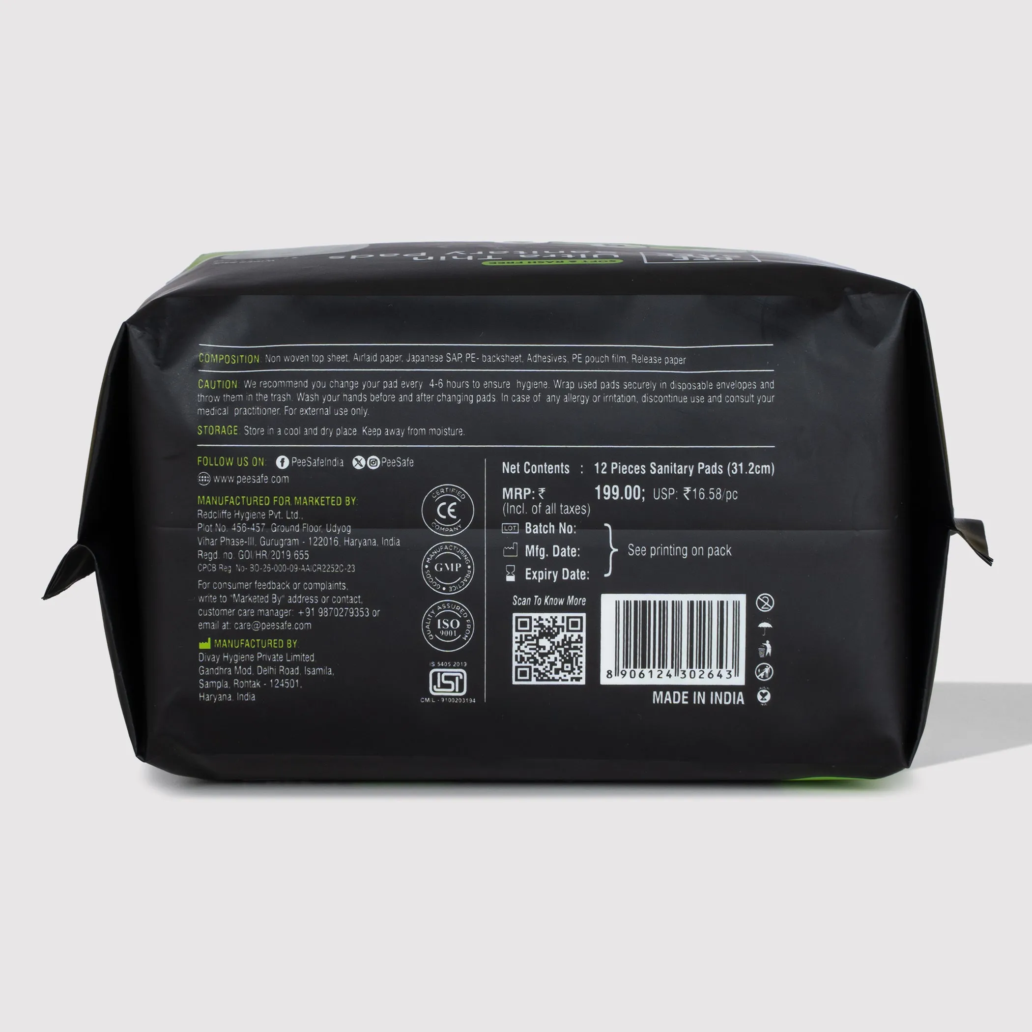 Ultra Thin Sanitary Pads - XXL (12 Pads)