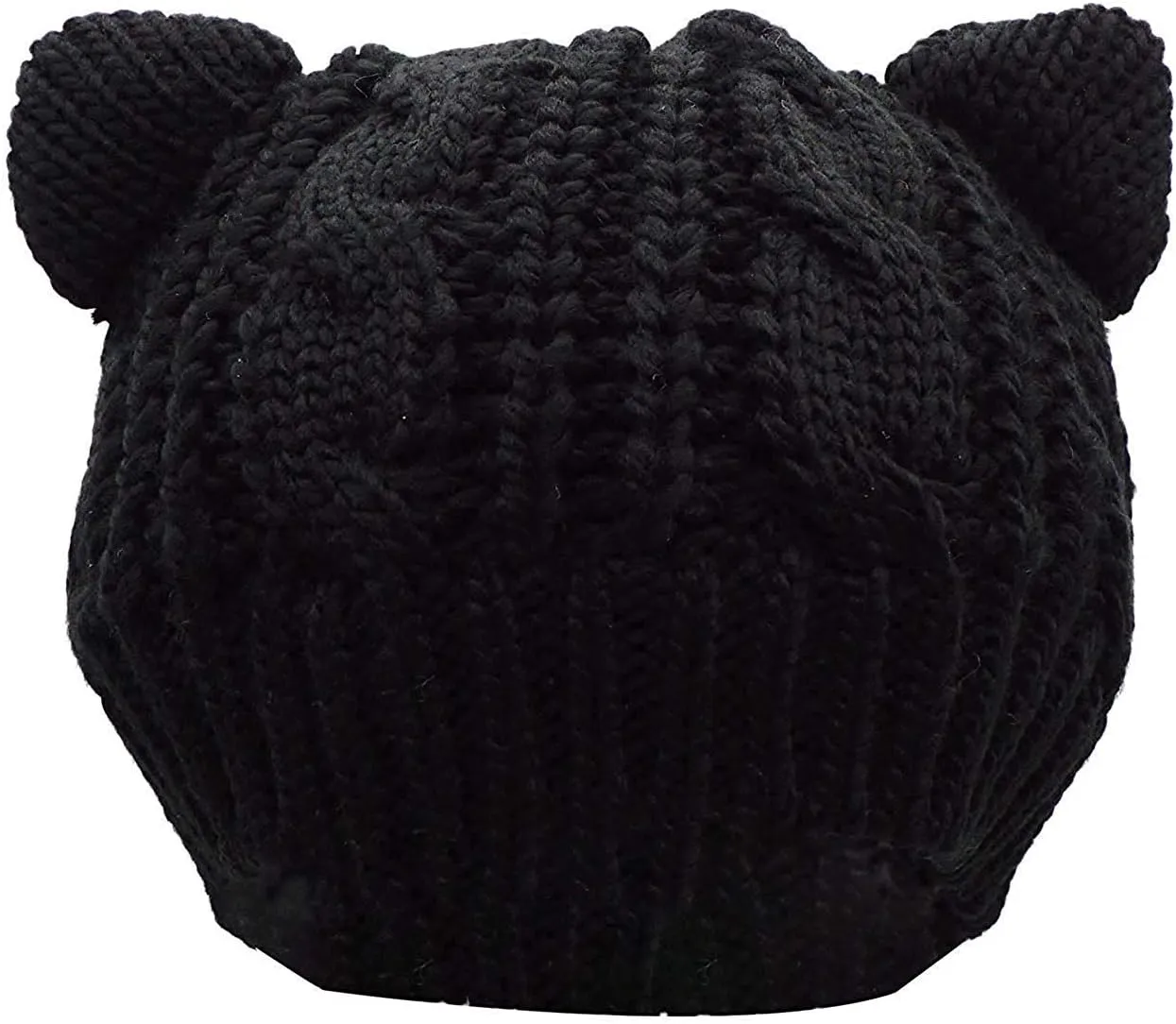 umbresen Cute Woollike Knitted CAT Kitty Ears Women Lady Girl Headgear Crochet Christmas Hats