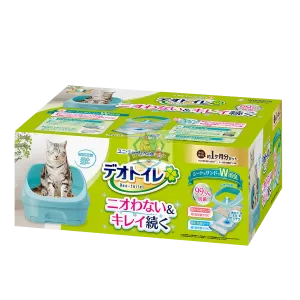 Unicharm Pet Deo-Toilet Cat Litter System Half (Mint blue)