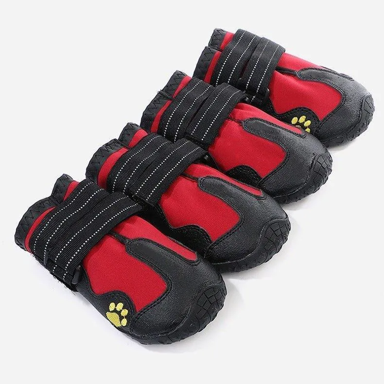 Waterproof Dog Shoes Boot with Reflective Rugged Anti-Slip Sole