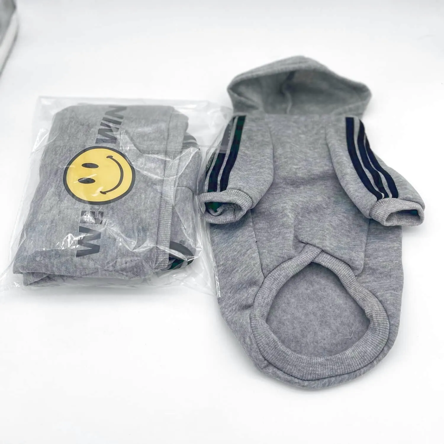 Weowin Pet Outfit - Cute Dog Hoodies Tracksuit Sweater Sweatshirt Winter Cold Weather Coat 2-Legs Grey for Small Medium Large Dogs Boy or Girl (X-Large)