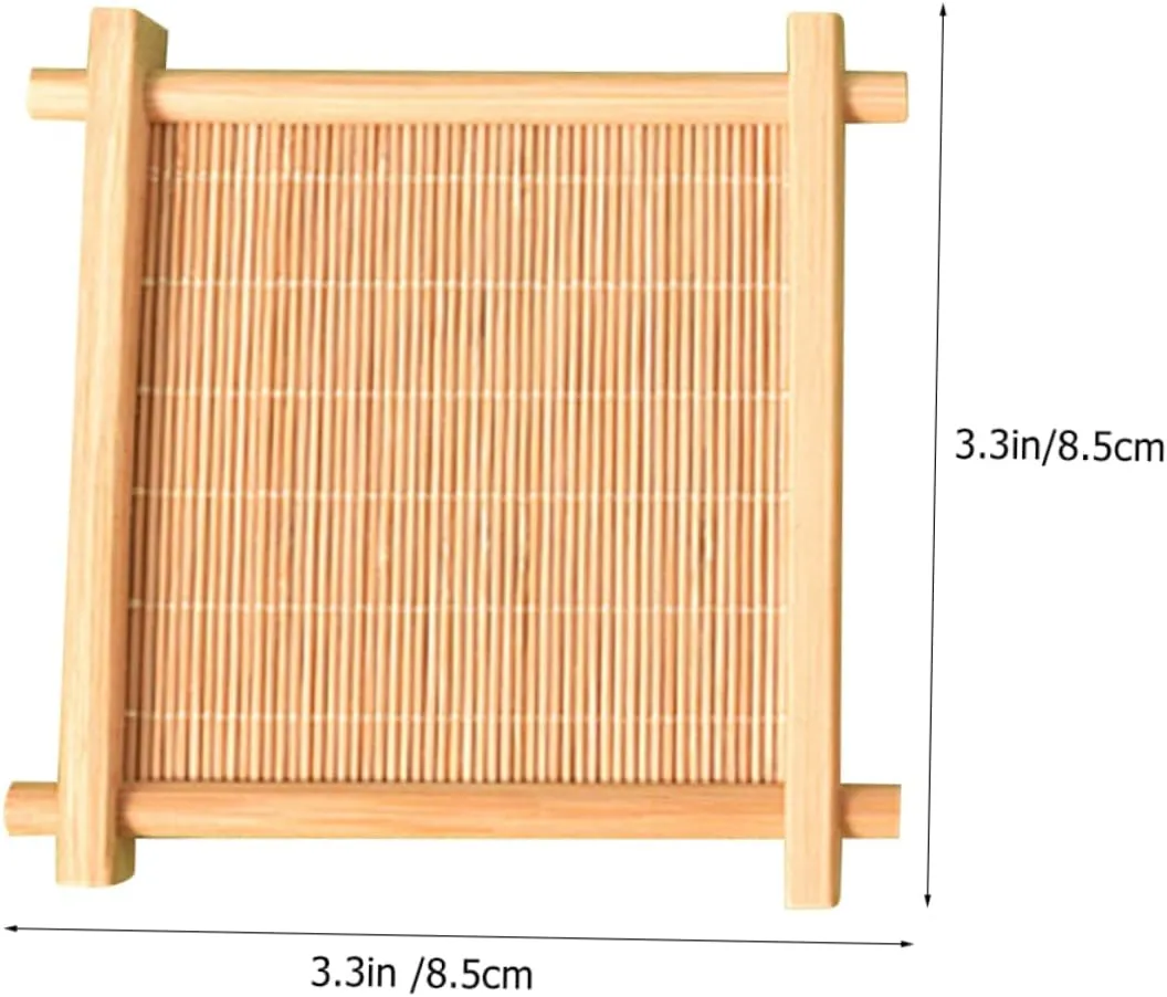 Yardwe Hamster Cooling Bed Bamboo Mat for Small Pet Light Comfortable Summer Pad